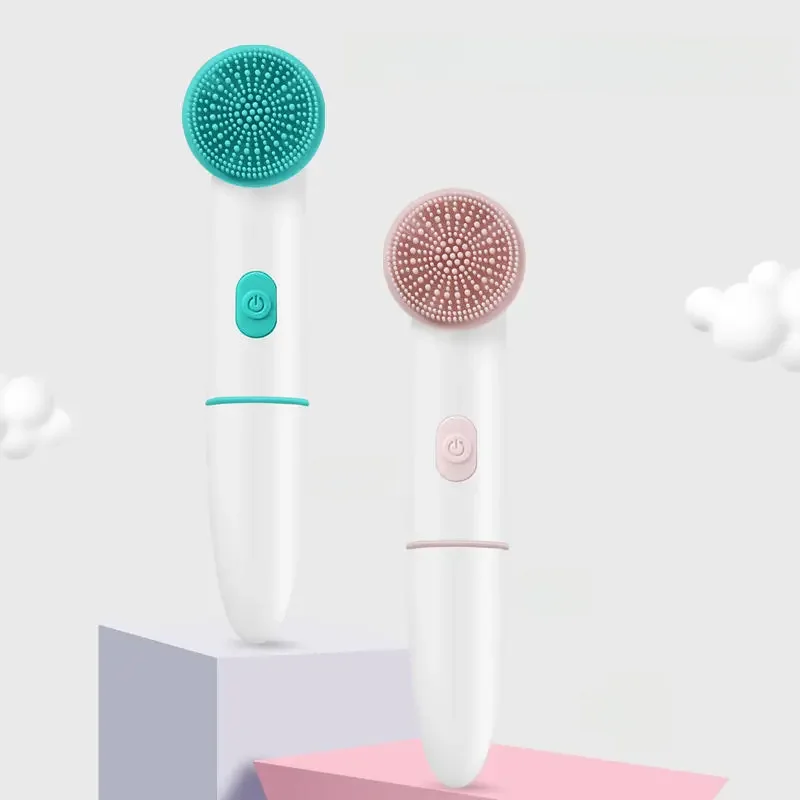 Nettoyant électrique en silicone, brosse nettoyante étanche, onde acoustique, nettoyant pour les pores du visage, nettoyant pour le visage, ménage