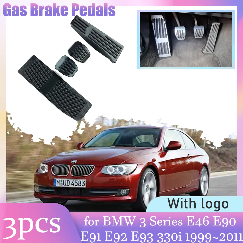 

Car Gas Brake Pedals for BMW 3 Series E46 E90 E91 E92 E93 330i 1999~2011 Anti-Slip Aluminum Alloy Rest Clutch Cover Accessories