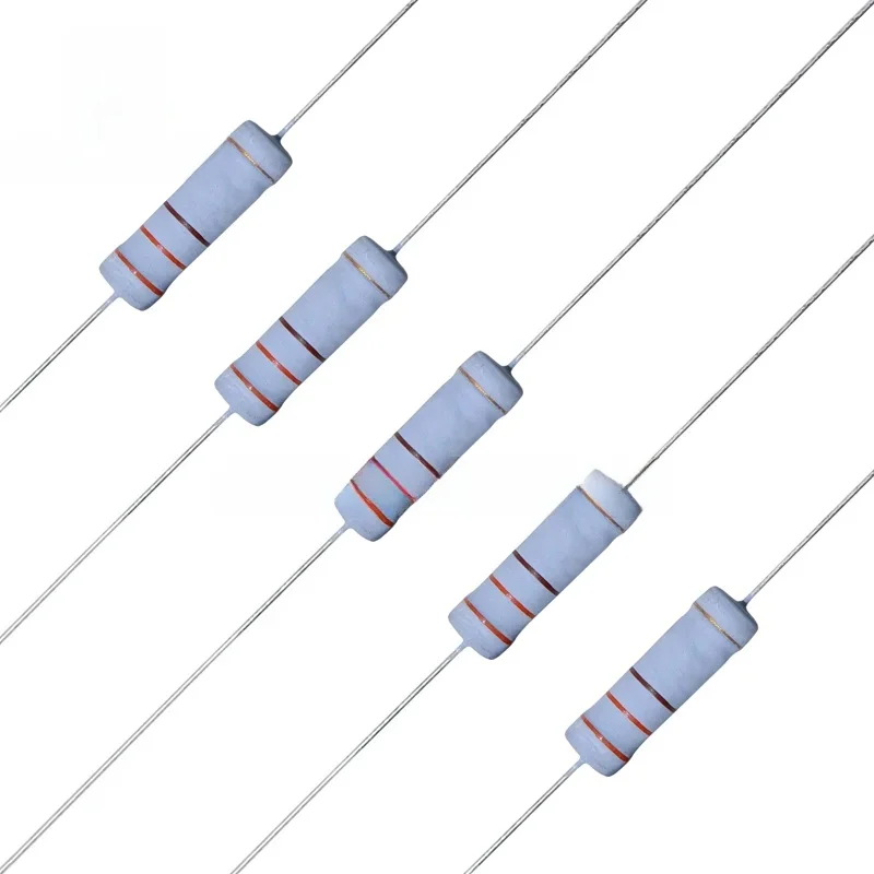 10szt 5W Rezystor z folii metalowo-tlenkowej 5% 1R-10M 100R 430R 470R 1K 4.3K 5.1K 10K 33K 47K 100K 1M 150 240 470 ohm Folia węglowa — zdjęcie 2
