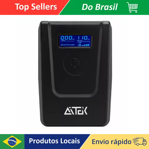 Nobreak 1200VA UPS Bivolt 110V/220V para Computador e Eletrônicos | Backup de Energia com Proteção Contra Curto-Circuito e Queda