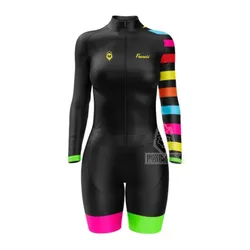 Frenesi Racing Women Cycling Skinsuit Summer Short Sleeve Bicycle Jumpsuit Macaquinho Ciclismo Speedsuit Mtb Road Bike Clothing