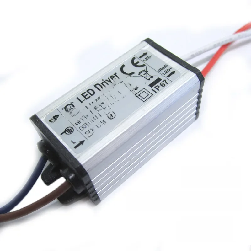 1 szt. 10W dioda LED dużej mocy wodoodporny sterownik IP67 350mA DC15-34V stały prąd aluminiowy zasilacz LED — zdjęcie 2