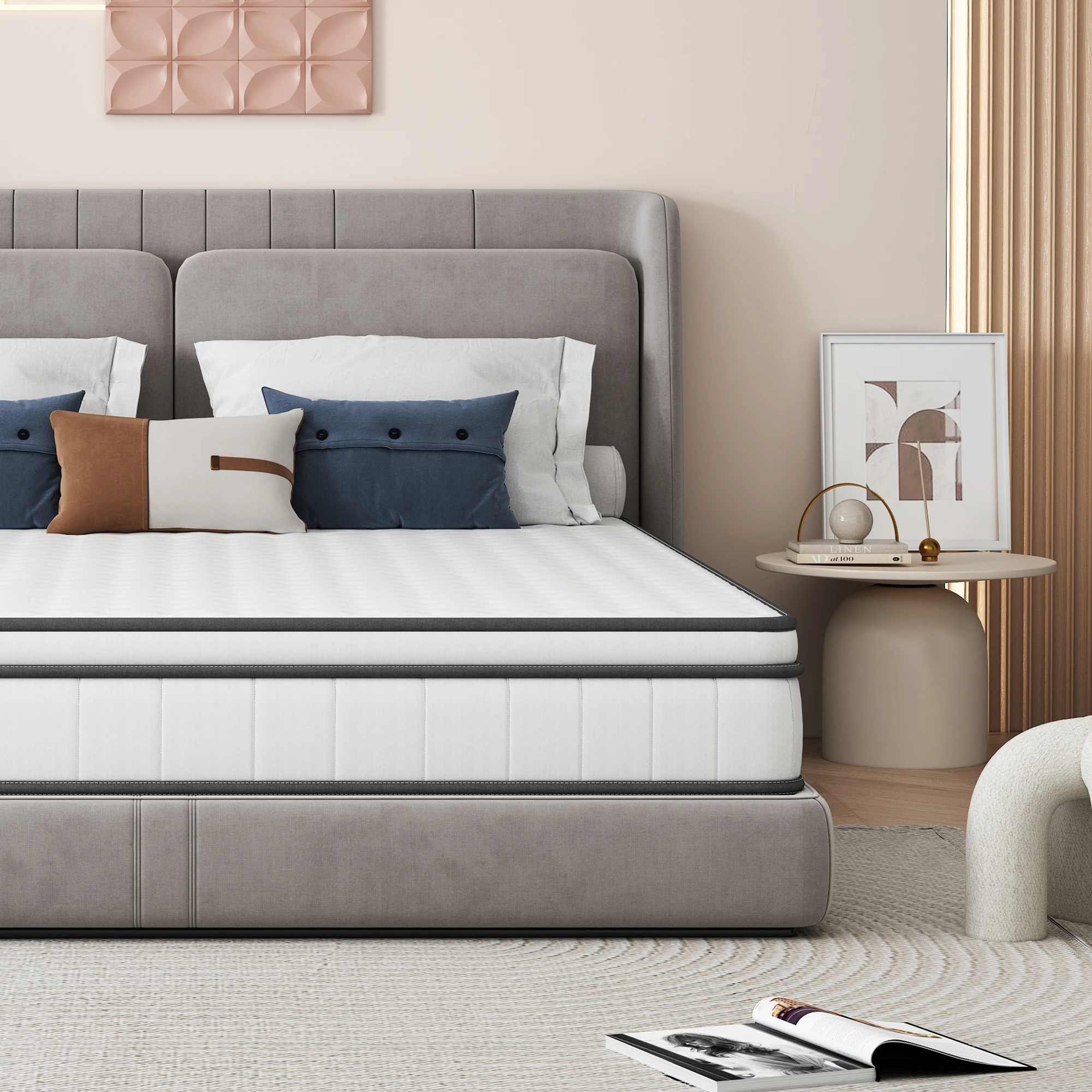 Picture 3: Mattress 140x200cm, with bated Springs (height 25cm), medium firmness and breathable, perfect support, ergonomic Durable
