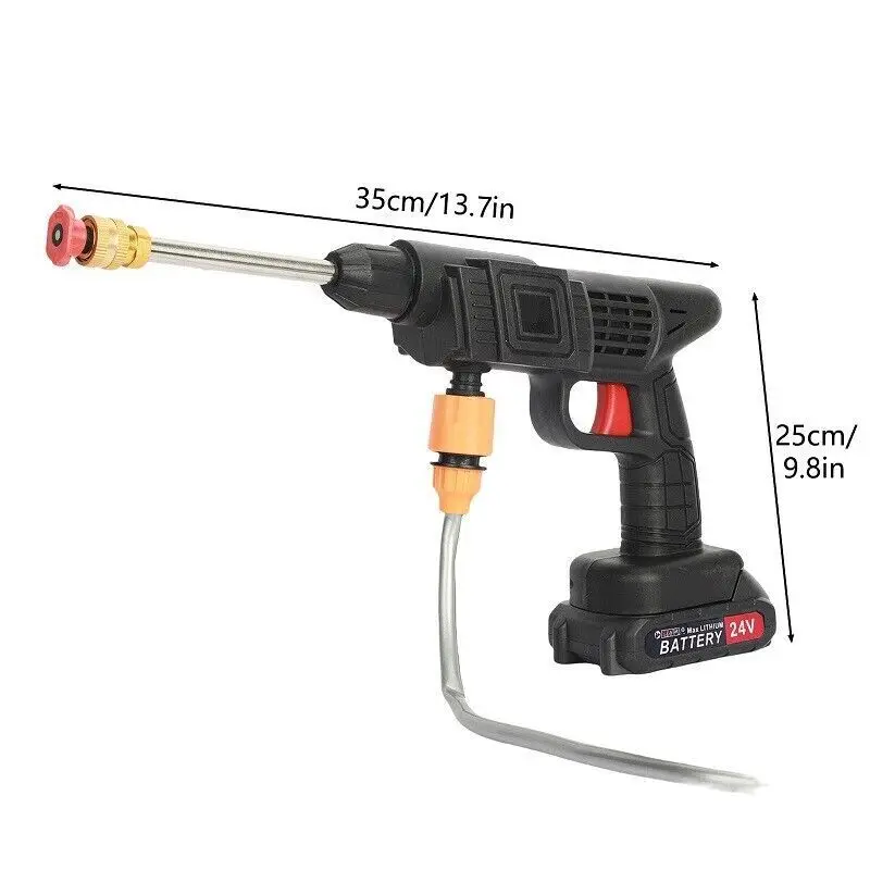 AliExpress NONE 21V Cordless Pressure Washer 1500W Portable High Pressure Car Washer with 2 Batteries, 5M Hose, Foam Cannon, 0° & 40° Nozzles, Water Spray Cleaning Gun for Car, Bike, Garden, Patio, Outdoor Cleaning &