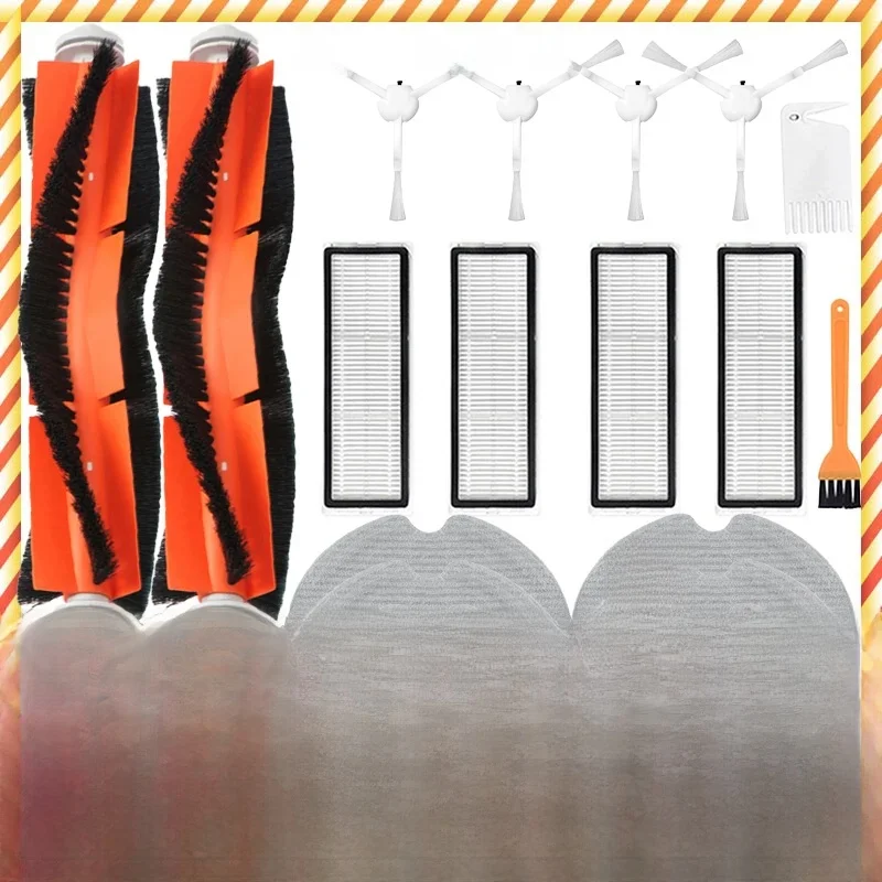 Filtre pour Xiaomi Mijia 1C 1T 2C Mop 2 Pro + STYTJ01ZHM STYTJ03ZHM SKV4093GL SKV4073CN XMSTJQR2C Dreame F9, brosse latérale principale