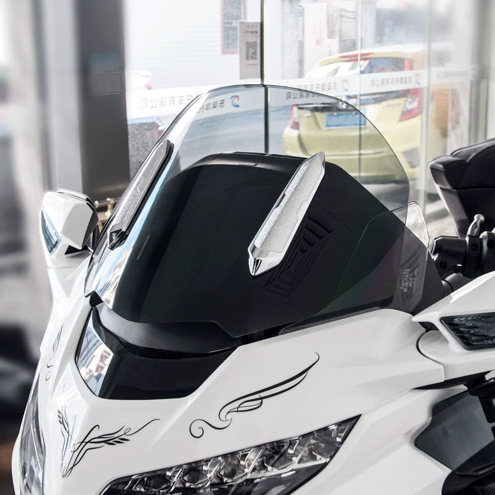 

For Honda Goldwing GL1800 F6B 2018 2019 2020 2021 2022 2023 AirBag Tour DCT MT Motorcycle Windshield Windscreen Screen Grey 15.5