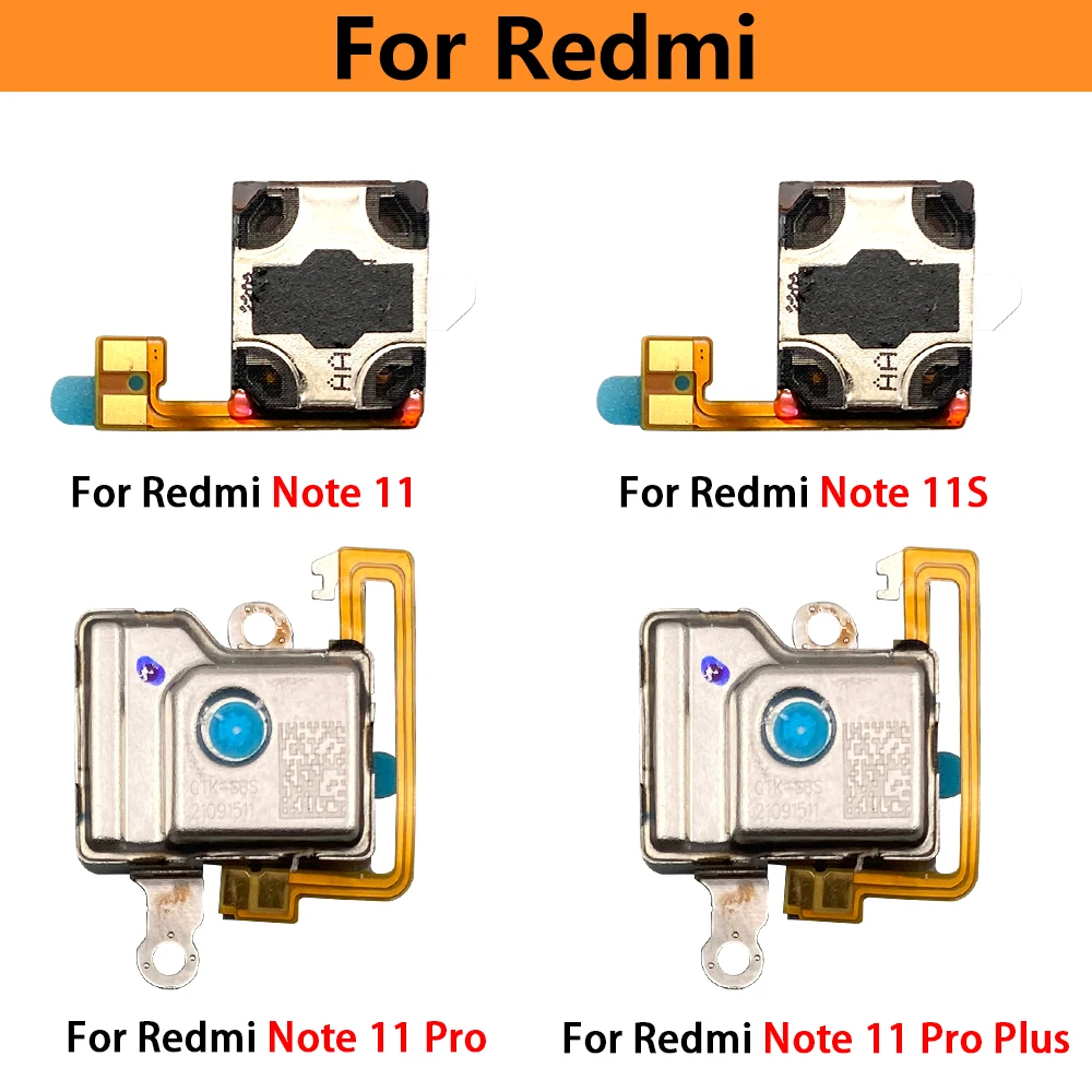 For Redmi Note 11/11Pro/11 Pro Plus Note 11S Earpiece Flex Cable Ear Speaker Ringer Buzzer Module Replacement Parts