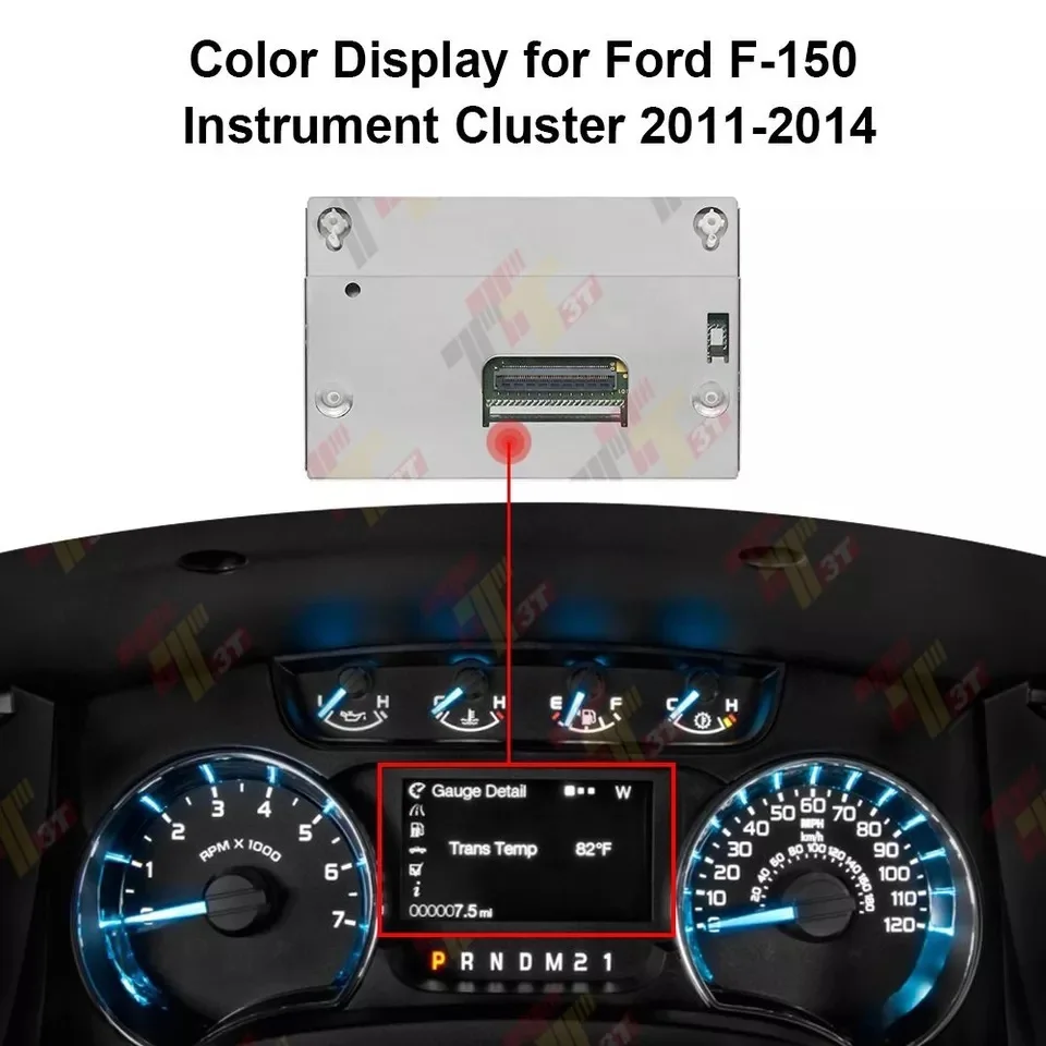 Farbdisplay für das Armaturenbrett für Ford F150 F-150 Tachometer Instrumentencluster LCD-Bildschirm – Detail 2