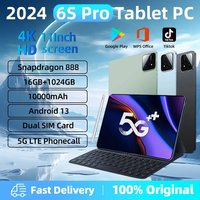 2024 Tableta PC Pad 6S Pro Global Original Snapdragon 888 Android 13 10000mAh 16GB + 1TB 5G SIM Dual WIFI 4K HD MI Tablet