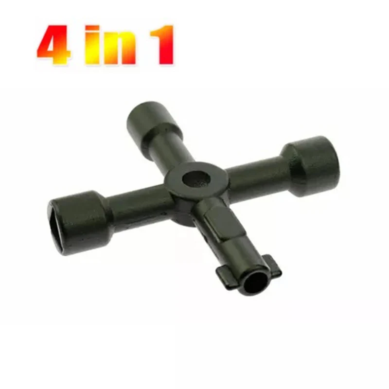 4 In 1 Multifunction Electrician Plumber Utility Cross Switch Wrench Square Triangle Wrench Tool for Elevator Gas Train Radiator image 3