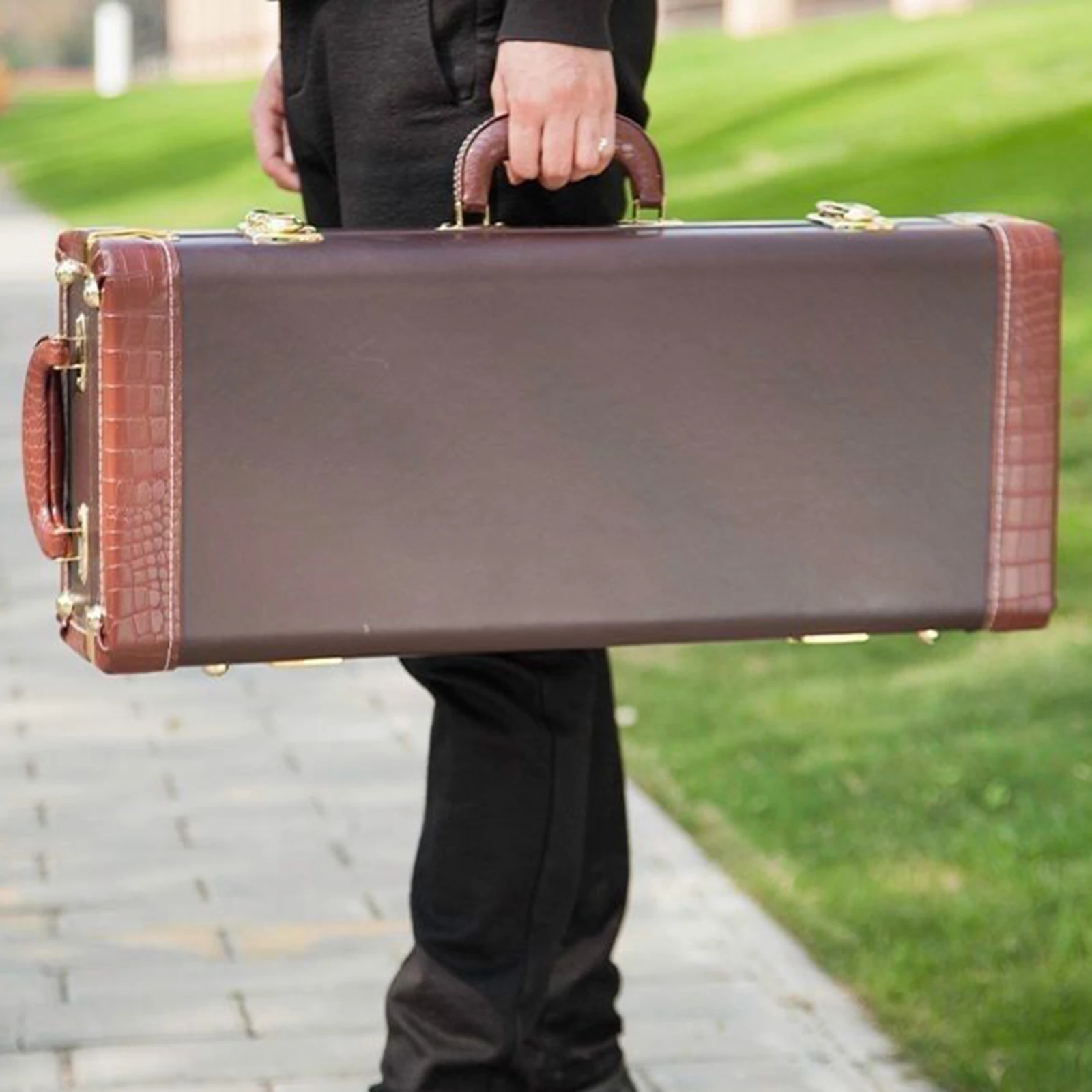 Alto Saxophone Case Portable,Shockproof Luggage Hard Briefcase,Padded Protective with Handle Sax Gig Bag Saxophone Bag Carrying