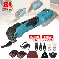 21V Brushless Cordless Oscillating Tool 5 Gears Multifunctional Renovator Trimmer Oscillating Power Tools For Makita Battery