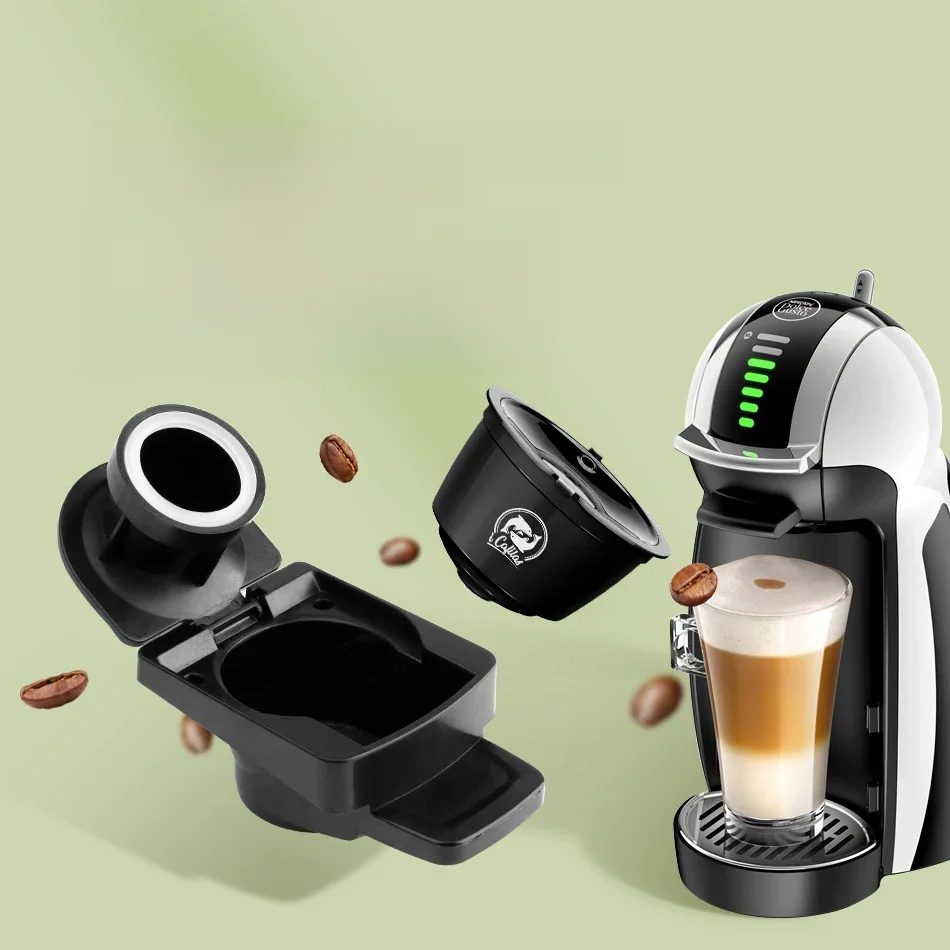 Adaptateur de capsules réutilisables pour capsules de café Nespresso, conversion avec accessoires de Machine à café Dolce Gusto en acier inoxydable