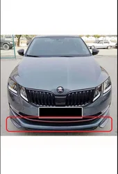 For Skoda Octavia 3 Facelift Abt Front Addition Lip 2017 2018 2019 2020 Models Abs Plastic - Sporty Rocker Diffuser Spoiler Auto