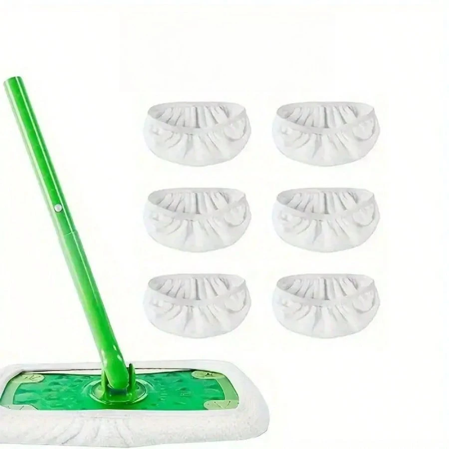 

Многоразовая белая тряпка для швабры, состоящая из двух частей, подходит для влажной и сухой уборки, подходит для очистки пятен на деревянном полом