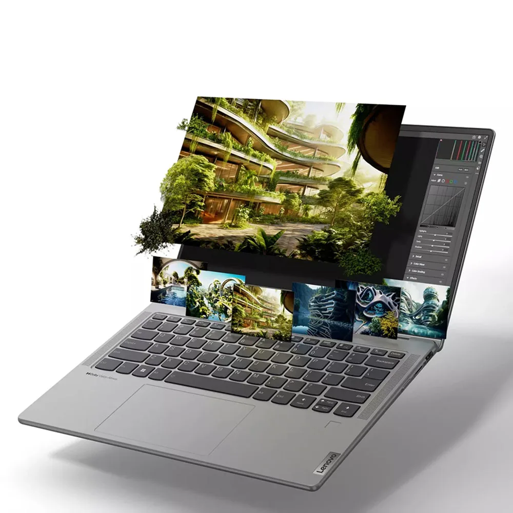 Lenovo-Yoga 7 2-in-1ラップトップ,2K 14インチ,wifi,タッチスクリーン,amd ryzen 5 8640hs,6コア,8 GB DDR5 RAM, 512 GB SSD,win11h