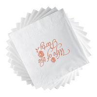 50Pcs  25x25CM  3-layer Gold foil  Napkins everyday home family dinner