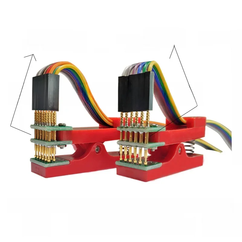 Stojak testowy Zacisk PCB Pojedynczy/podwójny 2,54 2,0 1,5 Rozstaw 1,27 mm Zacisk Mocowanie pogo pin Pobierz program Nagrywanie z pudełkiem DuPont — zdjęcie 2