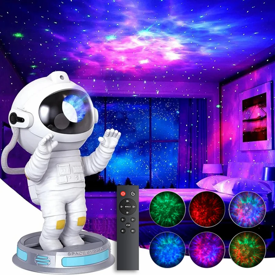 Astronaut Lamp Projector Night Light Galaxy Wireless Light Star Starry Sky Lamp Festival Inside Famliy Children Gifits Room