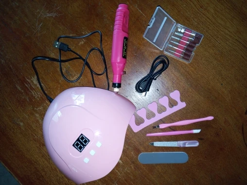 Kit Manicure Completo — Lâmpada UV LED + Broca Elétrica 20.000 RPM photo review