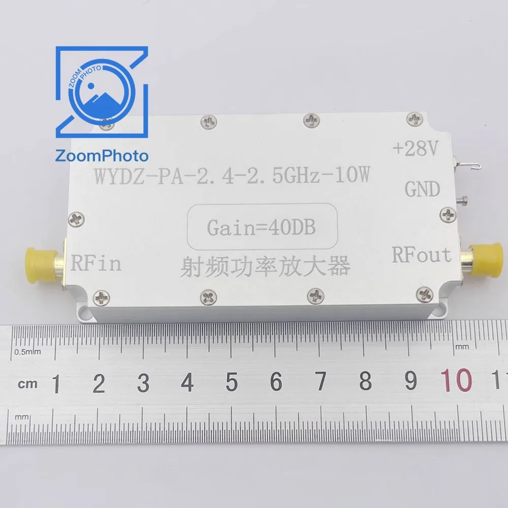 WYDZ-PA-2.4-2.5GHz-10W RF Power Amplifier RF Power Amp Designed with Heat Sink 40dB Gain 10W Output