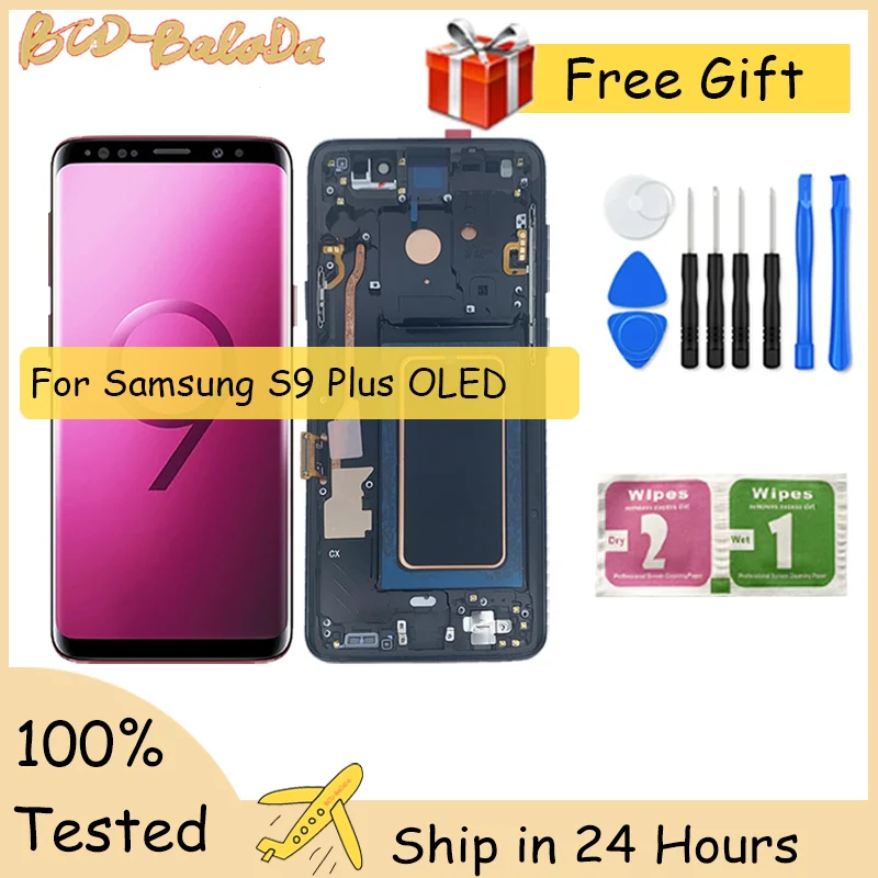 OLED Display For Samsung Galaxy S9+ LCD with Digitizer Touch Screen Assembly For Samsung Galaxy S9+ G965F LCD Replacement