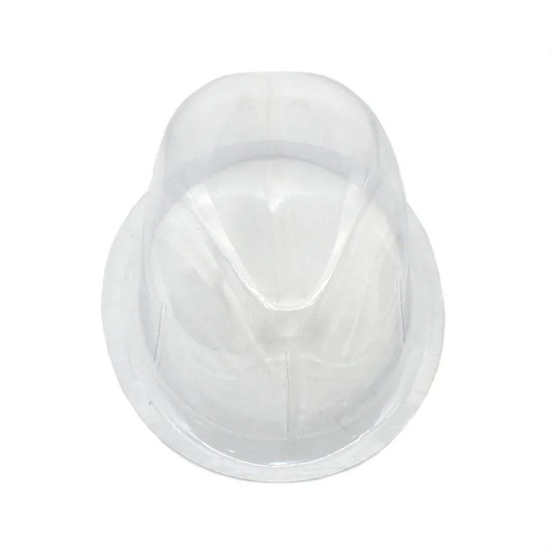 Hat support to prevent crushing and protect the hat from breaking. PVC plastic hard transport black hat transparent wholesale