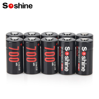 Soshine Lithium Battery 3V 700mAh Rechargeable Battery with Protected 16340 CR123 Li-ion Batteries Gas Meter Wireless Door Alarm