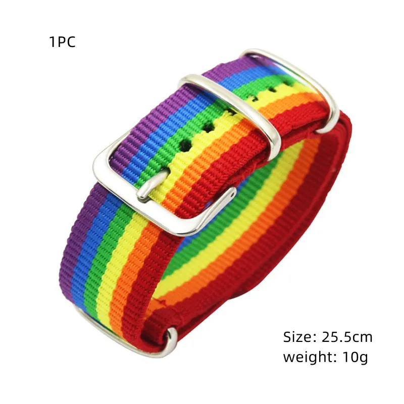 Fashion Rainbow Leather Woven Bracelet For Lesbians Gays Bisexuals Adjustable LGBT Charm Bracelet Pride Friendship Jewelry Gifts