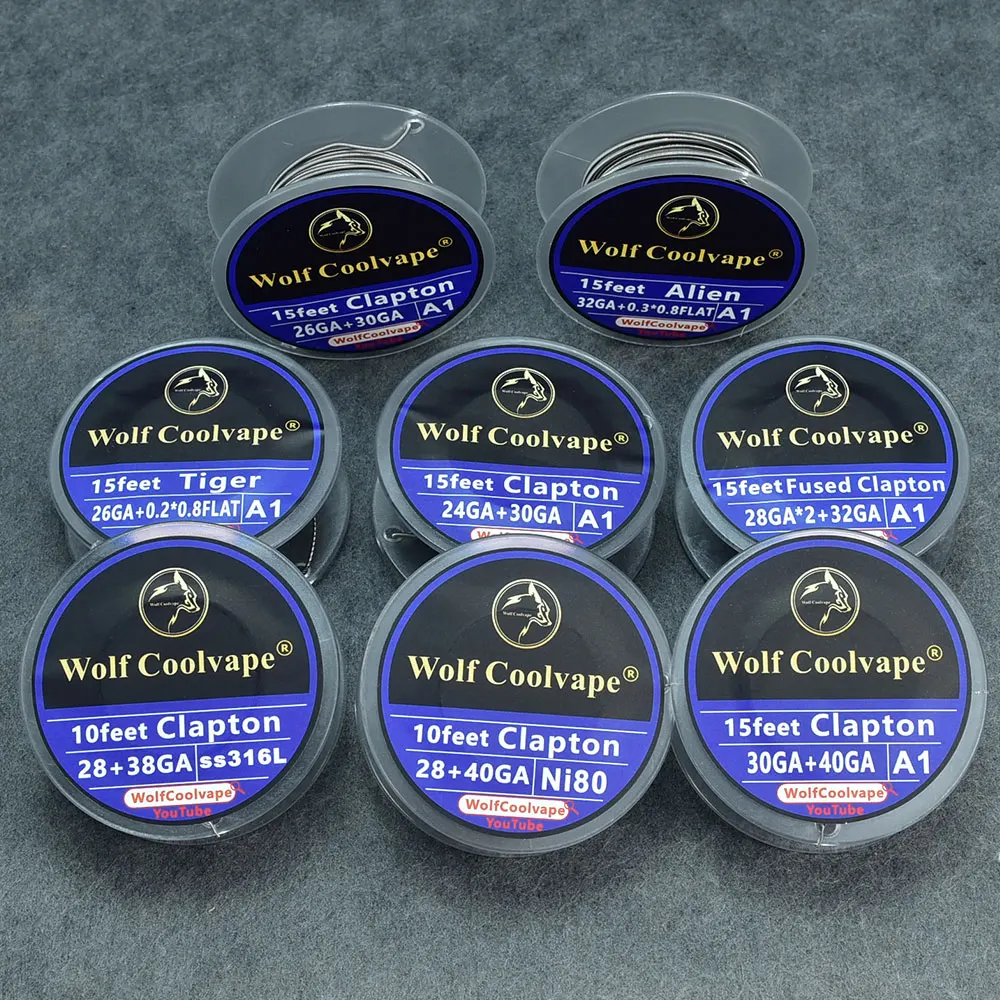 10/15 Chân A1/NI80/SS316L Ngoài Hành Tinh Hợp Nhất Clapton Dây Hổ Cuộn Dây Cho Làm Nóng Dây Taifun Gt5 rta Coilturd Một RDA QP KALI V2 RDA
