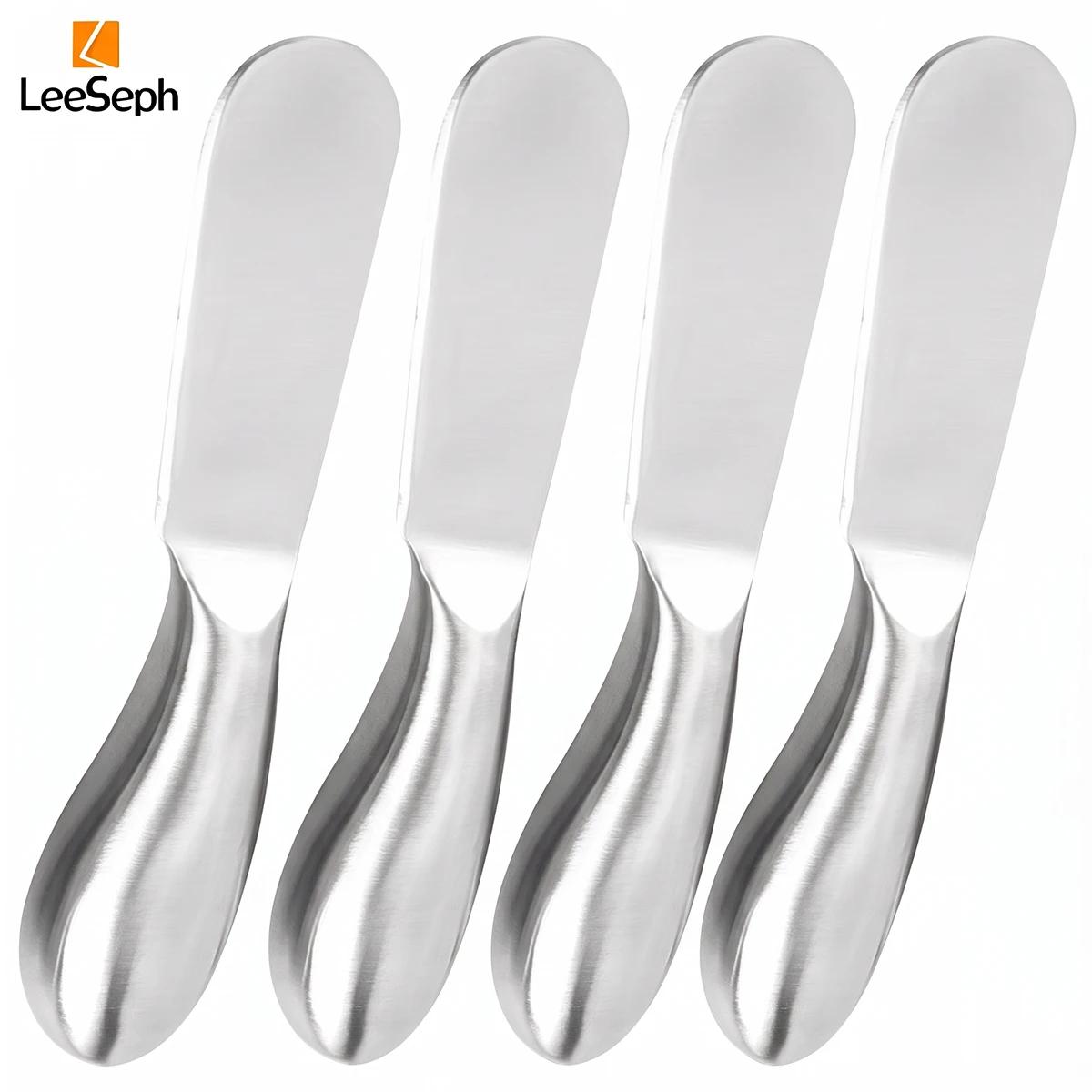 Leeseph Cheese Spreader Knives, Stainless Steel Butter Knife, for Cake Cheese Cold Butter Jam Cream Pastry, Kitchen Gadgets