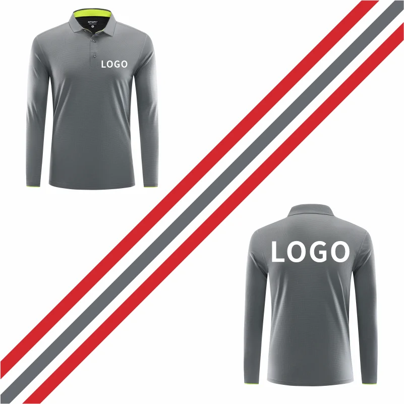 Quick-drying Polo Shirt Customization/design Logo men and women Long-Sleeved Casual Polo shirt Fashion Lapel Your Design S-6XL