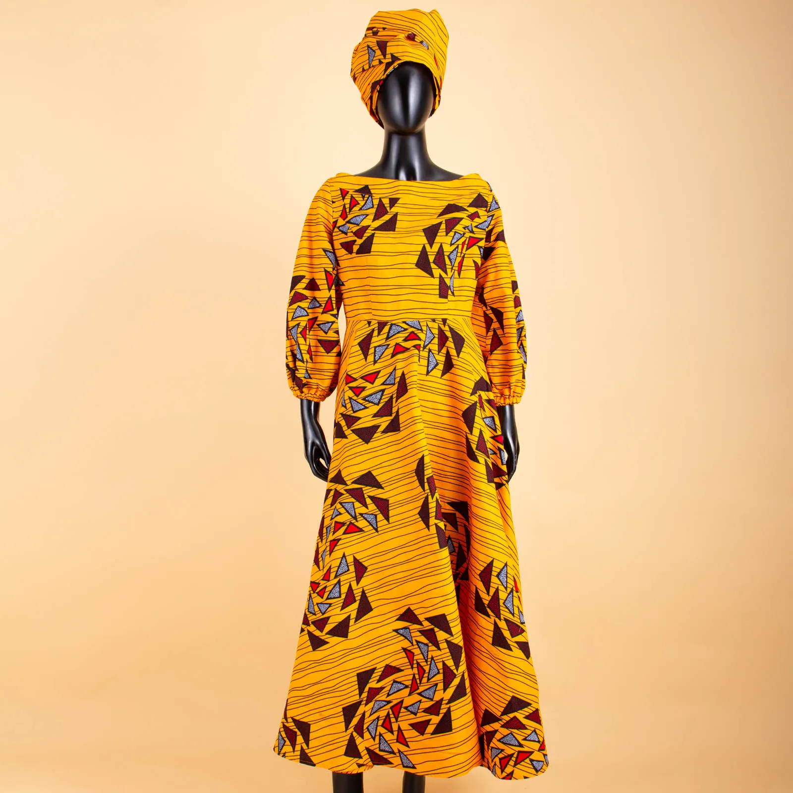 Fashion African Dresses for Women Bazin Riche Ankara Print Long Skirt with Pockets Match Headwrap Vintage Party Vestido A722559