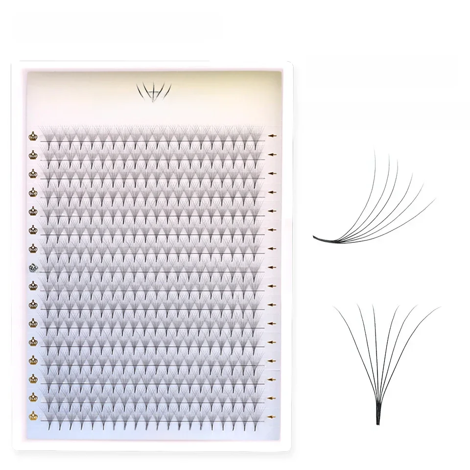 Lashprofessor 8–15 mm vorgefertigte Volumenfächer 3D/6D/8D/14D Sharp Narrow Base Lash Promade Russian Pointy Stem Wimpernverlängerung Zilien