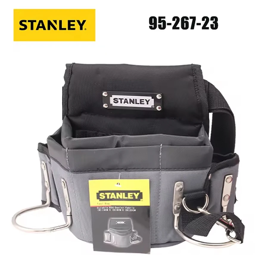STANLEY 95-267-23 Repair Tool Bag with Waist Belt & 4 Pockets 2 Slots Multi-function Tool Storage Bag