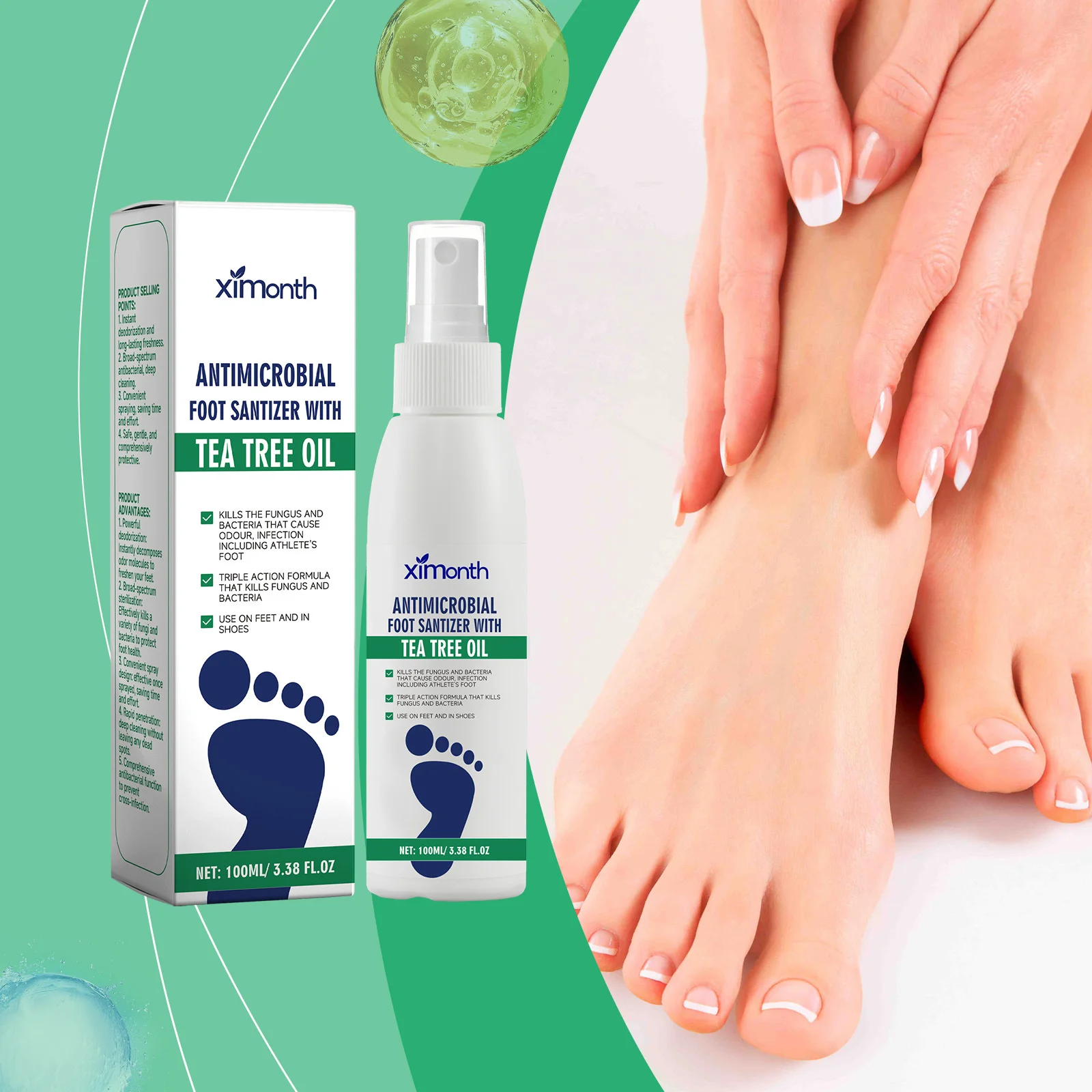 3/6PCs foot care agent moisture treatment odor removal heel treatment foot care dedicated foot care 100ml