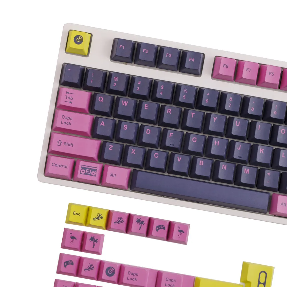 GMK-teclas retrola, 140 teclas PBT, perfil de cereza, DYE-SUB, personalizadas, para teclado mecánico