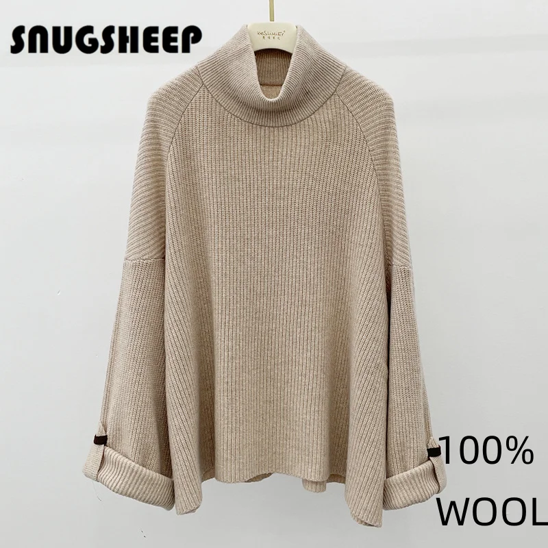 turtleneck wool sweater fashion women jumper thick winter pullover brown top woman vintage sweaters turtle neck style retro tops