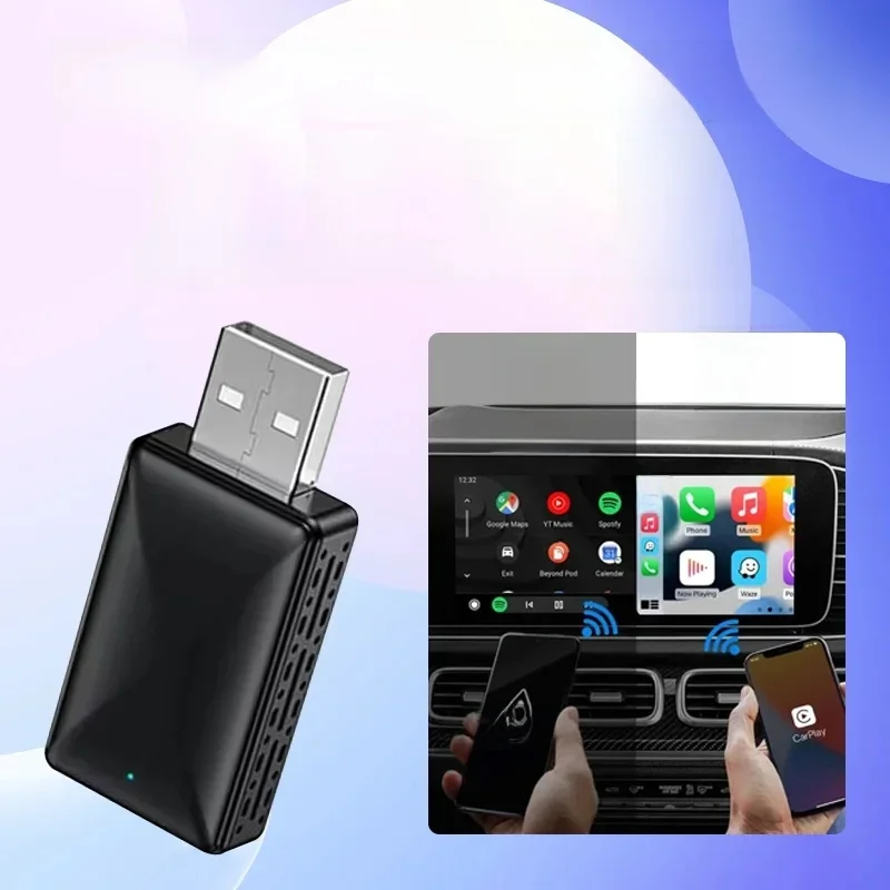 Adaptateur sans fil Carplay Android Auto, Toyota, Mazda, Nissan, Camry, Suzuki, Subaru, Cristaux, Audi, Mercedes, Kia, Ford, Opel, Spotify, BT