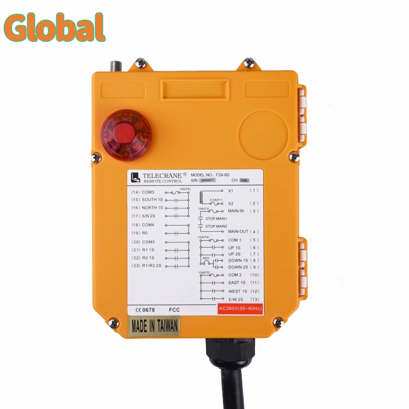 Imagem -04 - Dupla Velocidade Industrial sem Fio Guindaste de Rádio Interruptores de Controle Remoto Talha Ponte Aérea Controlador de Elevação de Guindaste F248d