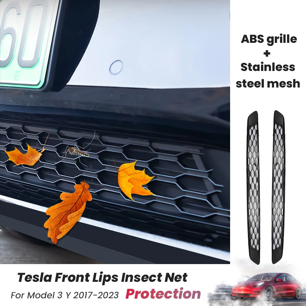 For Tesla Model Y Car Lower Bumper Insect Net Anti Dust Garbage Proof Inner Cover Decoration Net For Tesla Model 3 y Accessory