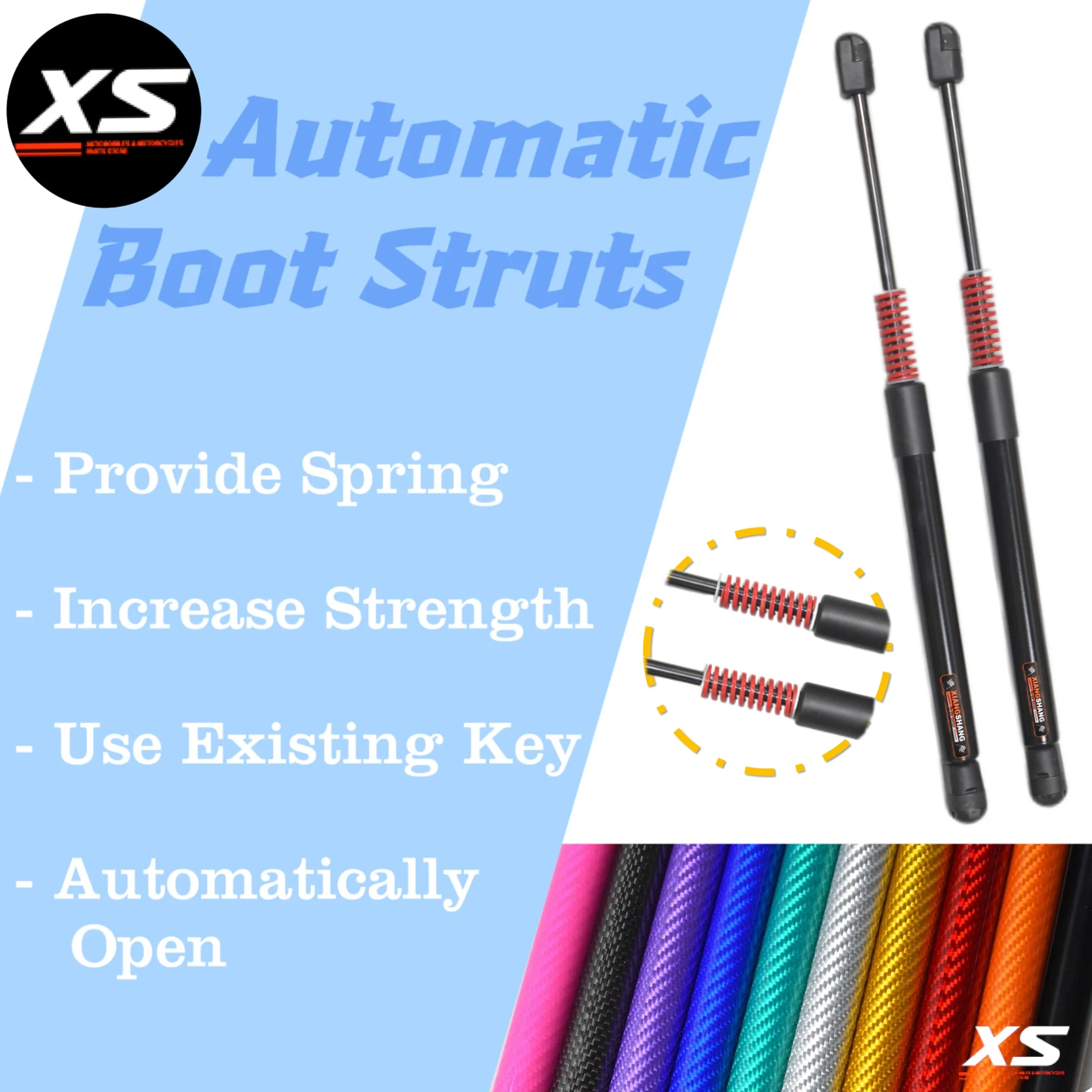 

Automatic Boot Struts With Spring For Ford Fiesta Mk7 Mk7.5 Hatchback 2008-2016 Rear Tailgate Auto Lift Support Shocks Damper