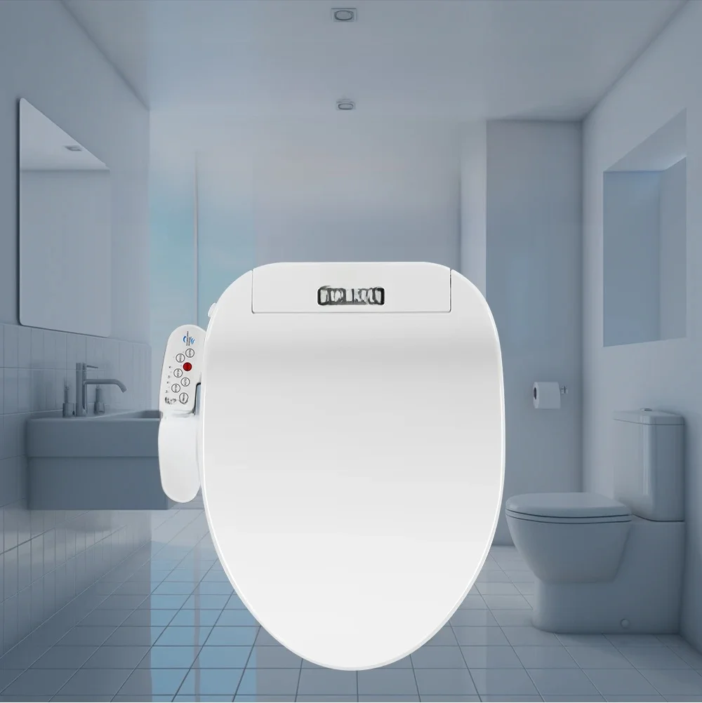 Slimme toiletbrilhoes - Hygiënisch, waterbesparend, multi-spra-clean, droog, LED-nachtlampje, scherm voor milieuvriendelijk leven - afbeelding 2