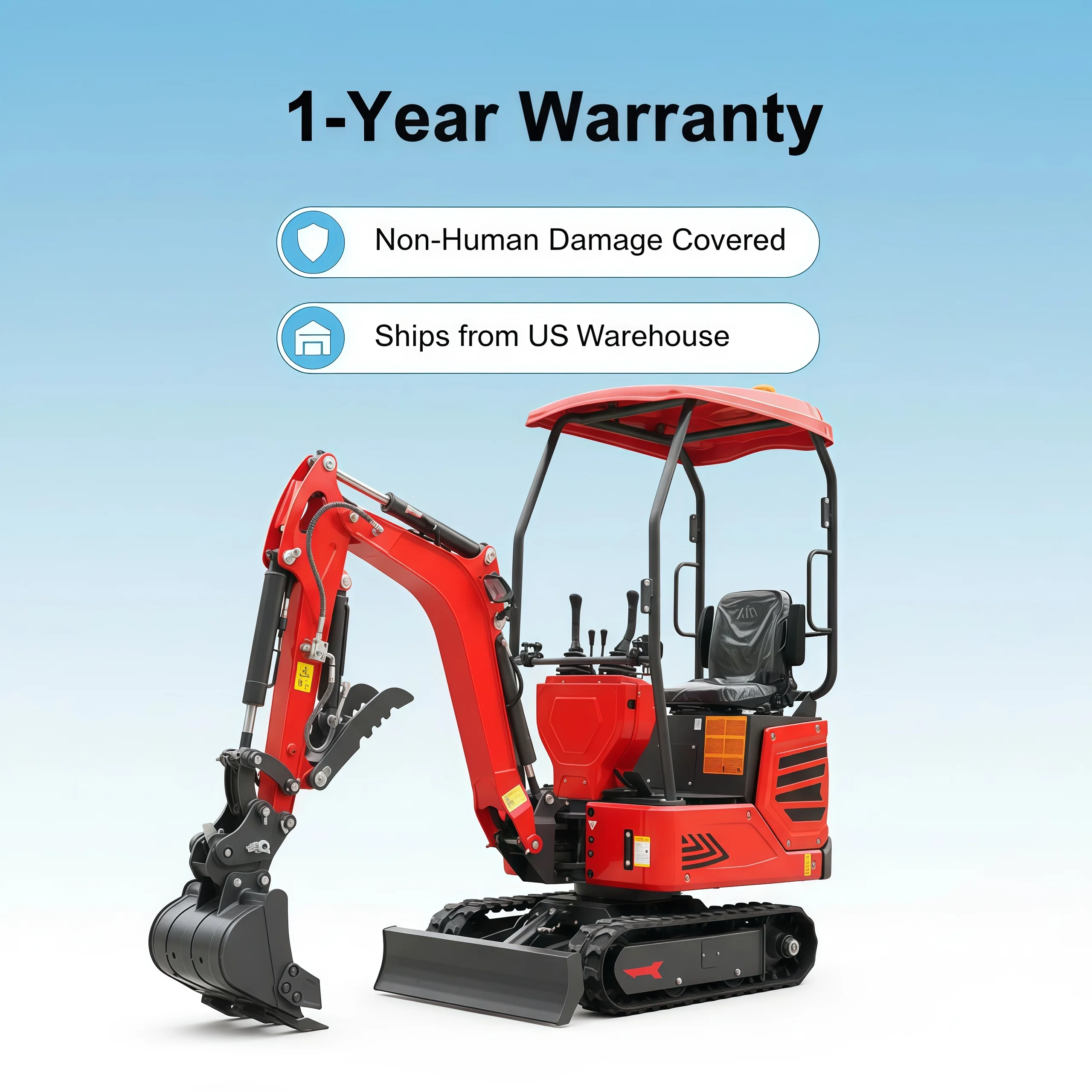 Mini Excavator with Hydraulic Thumb—a Versatile, Compact Excavator Capable of Handling a Wide Range of Tasks. Customizable.