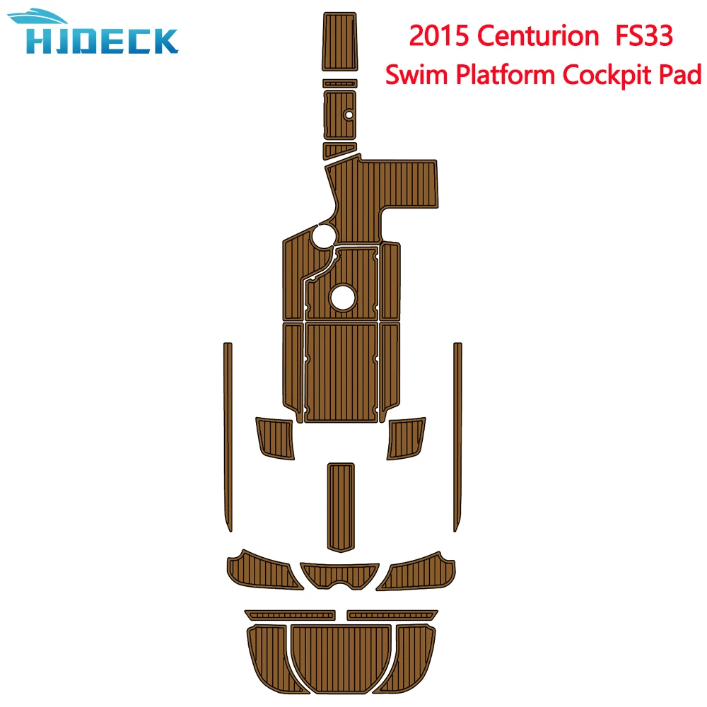 Marine Decking Kit for 2015 Centurion FS33 Boat EVA Foam Faux Teak Deck Floor Traction Mats Yacht Deck Customizable