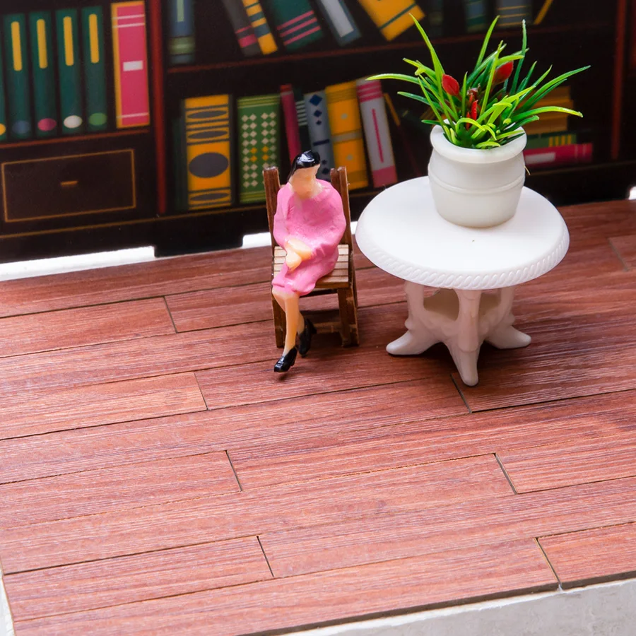 20pcs Miniature Floor Model Toys Self-adhesive PVC Dollhouse Decoration Kits Diy Architecture Building Materials for Diorama - Image 6