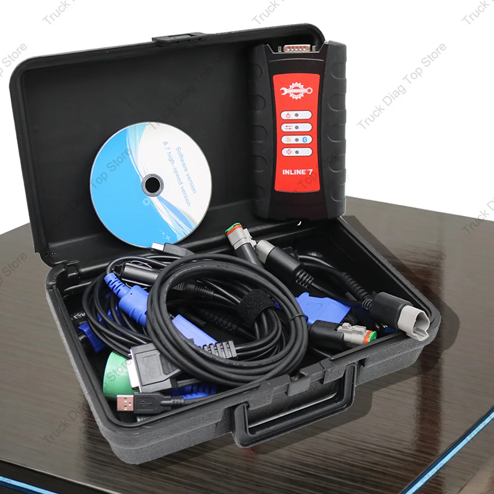 INLINE 7 Diagnostic Tool RP1210 J1939 J1708 CAN FD USB WiFi Bluetooth with 8.7 Software