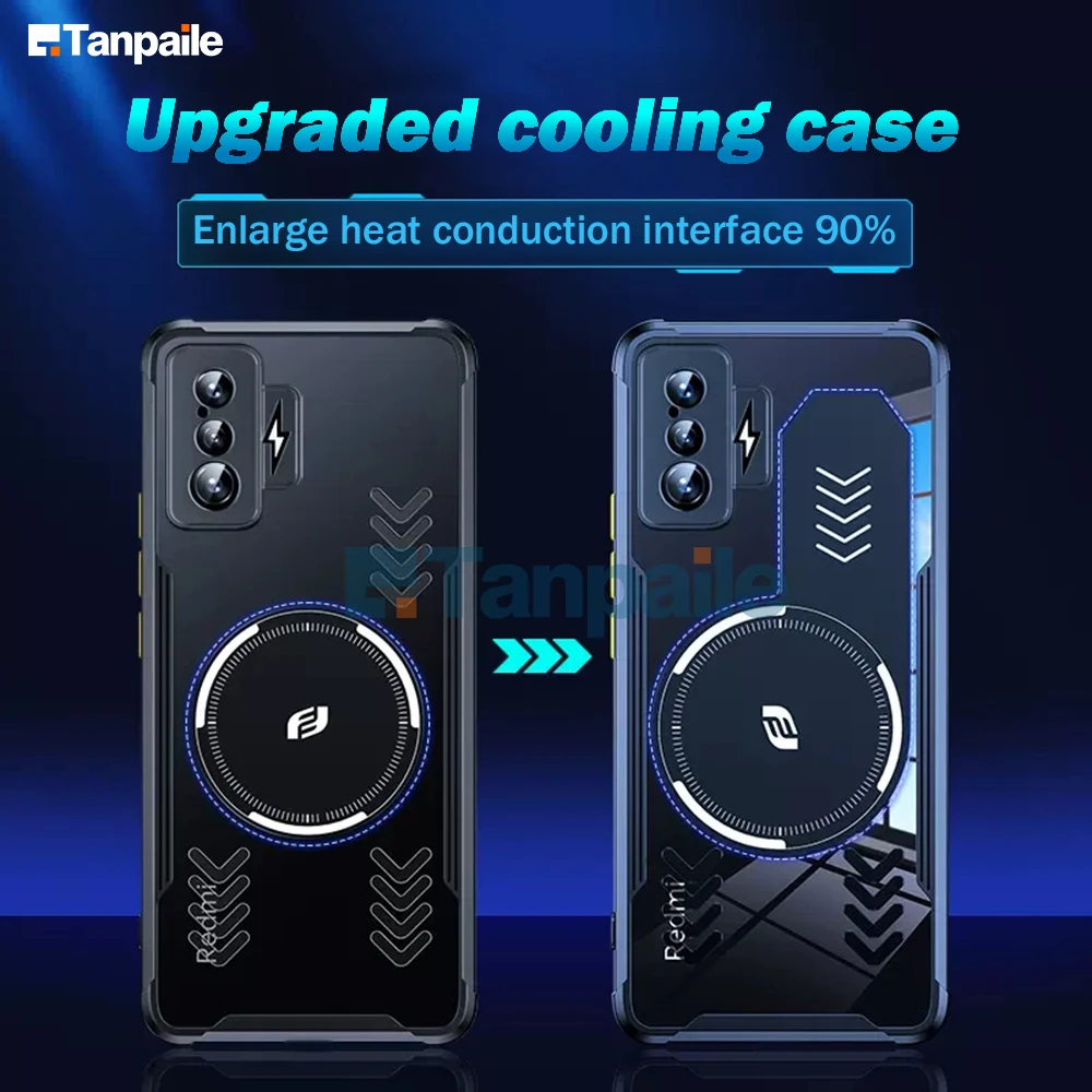 Tanpaile Cooling Magnetic Phone Case For Xiaomi K50 Gaming Poco F4 F3 GT K40 K40S Pro Ultra 12T Magsafe Heat Dissipation Cover