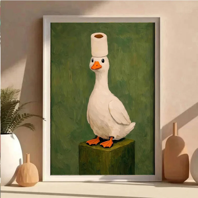 This AB diamond DIY painting set, featuring tissue paper and duck patterns, is ideal for adults and beginners alike.