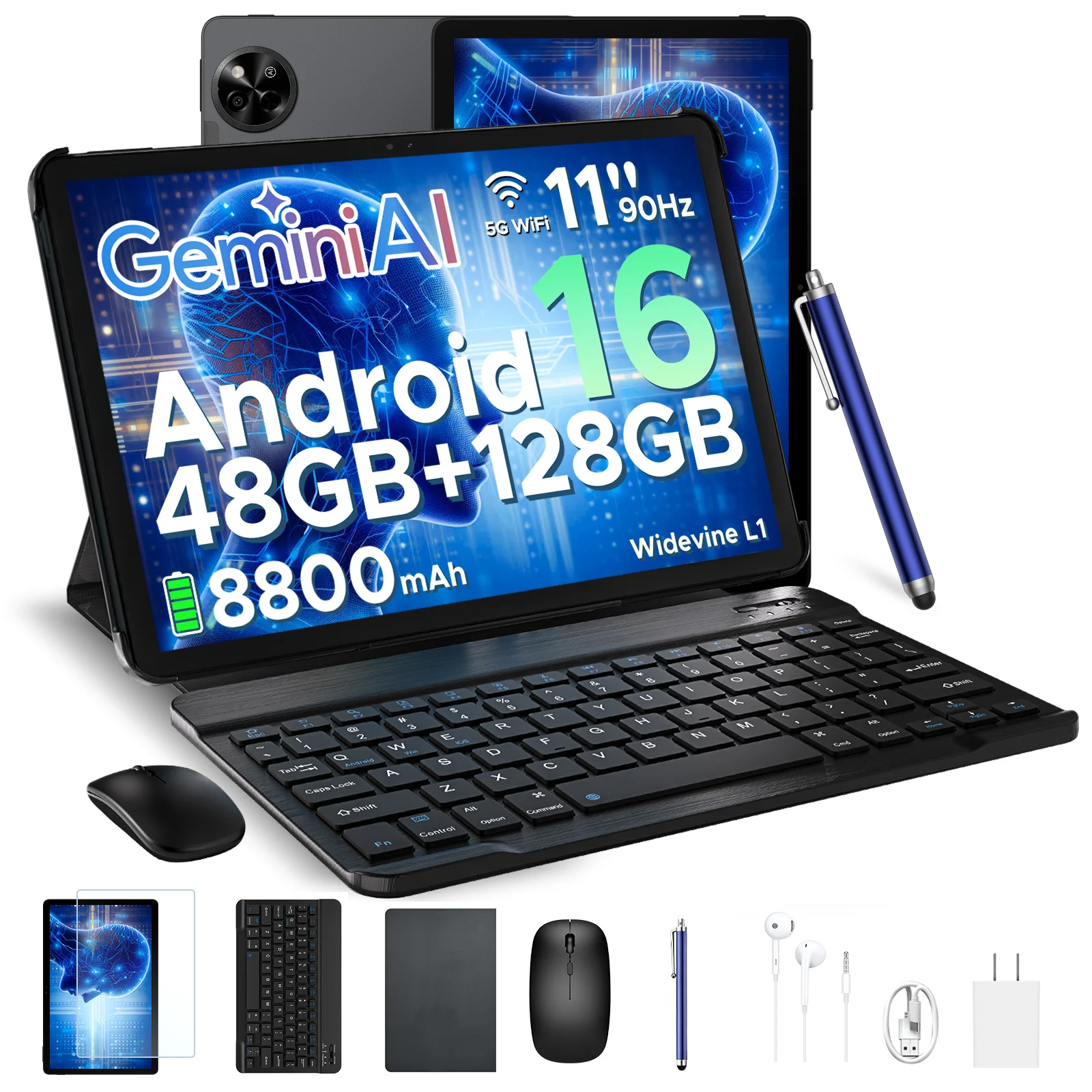 

Планшет POCKAM P11 на Android 16, 11 дюймов, 90 Гц дисплей, аккумулятор 8800 мАч, процессор T7250, 48 ГБ ОЗУ (8+40 ГБ), 128 ГБ ПЗУ, Gemini AI